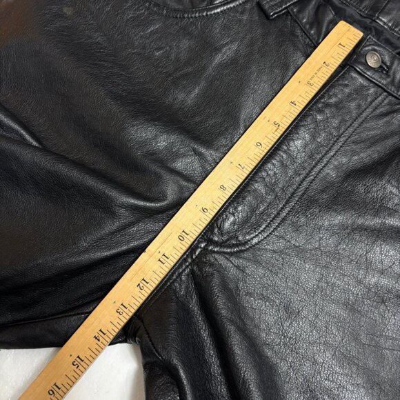 Wilson Leather M. Julian Pants Blk Moto Biker Pants 36 X 33 Vintage - Picture 12 of 15